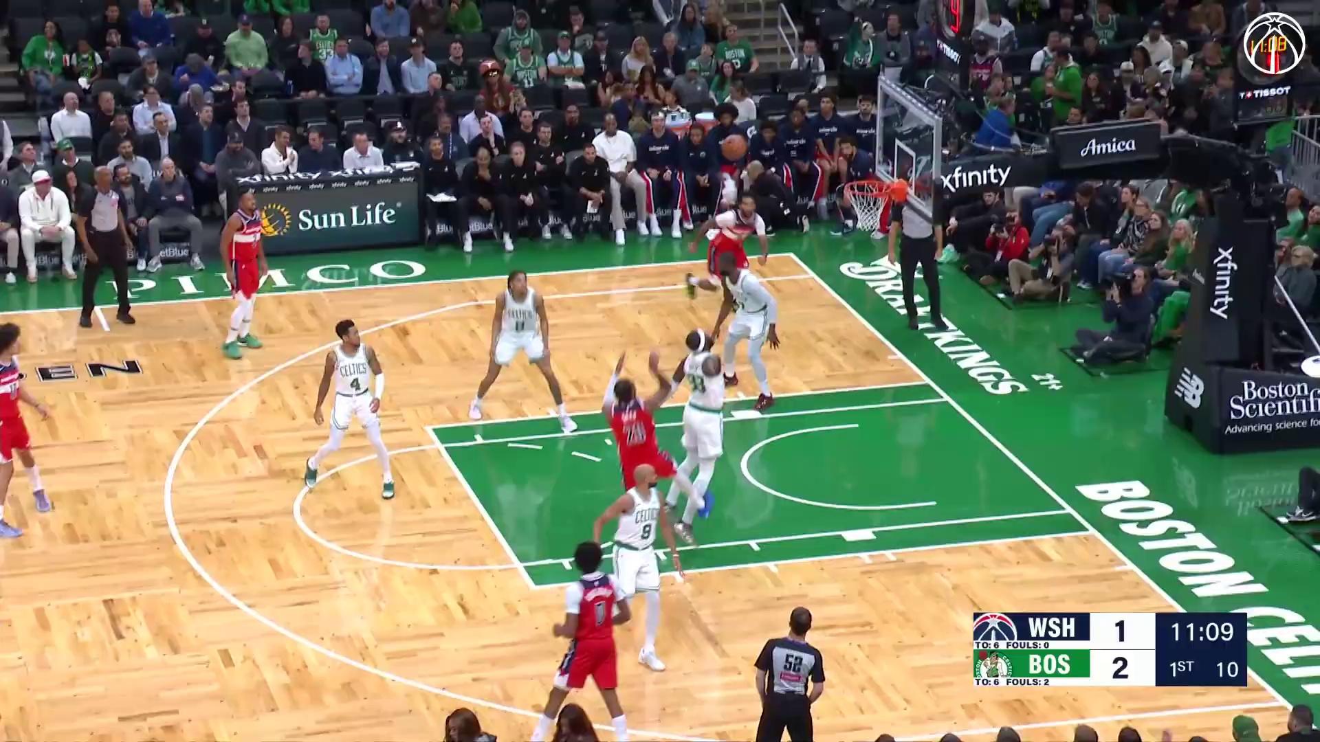 关于灰熊客场擒凯尔特人，奇才内线孤军奋战拼尽全力的信息